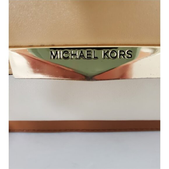 Michael Kors Jade Large Neutral Tri-Color Leather Crossbody - Picture 8 of 15